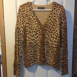 Jones New York Signature Leopard Print Cardigan